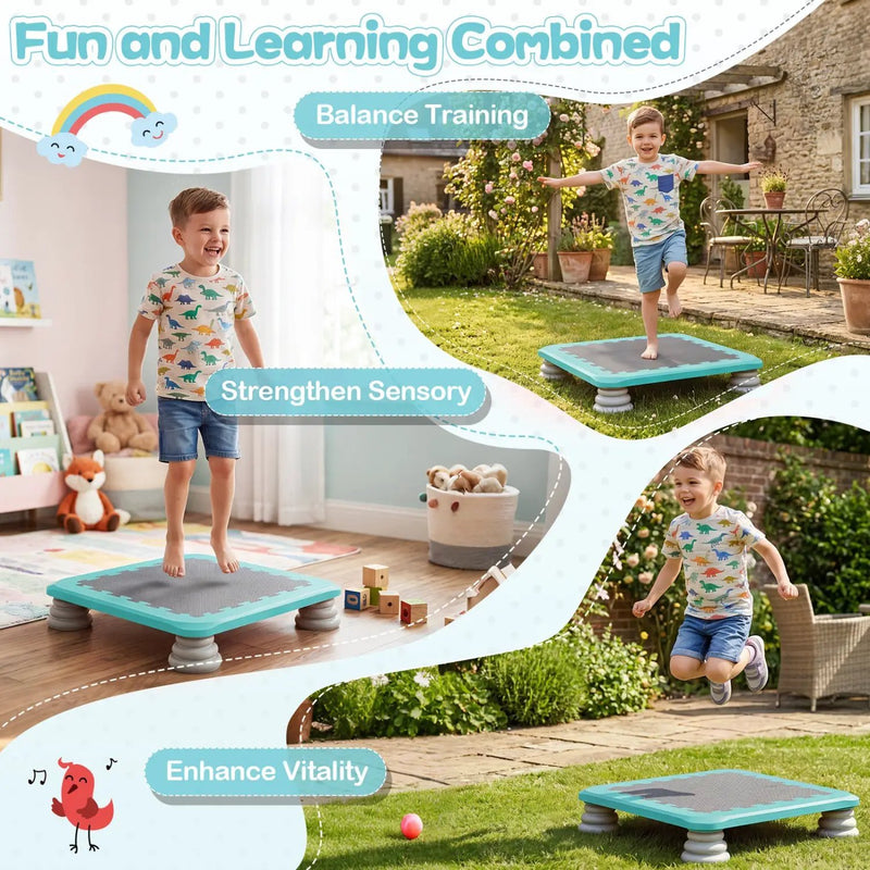 Kids Mini Trampoline 25.5 Inch with Non-Slip Foot Pads by DirectDeals