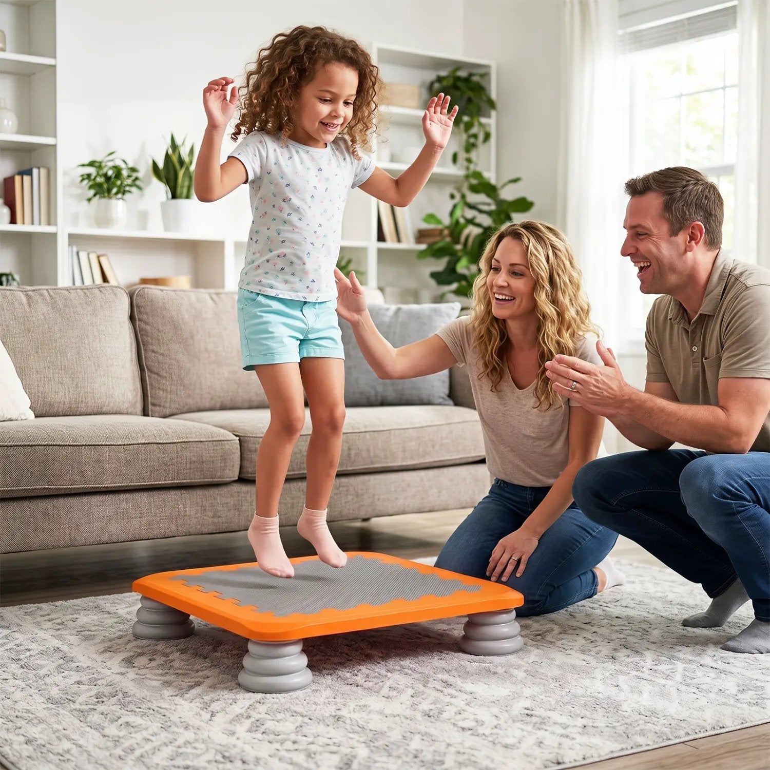 Kids Mini Trampoline 25.5 Inch with Non-Slip Foot Pads by DirectDeals
