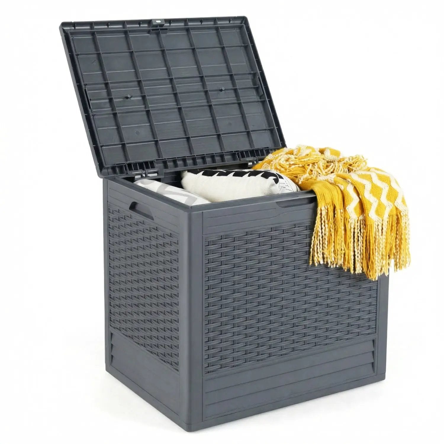 25 Gallon Outdoor Storage Box with Rattan Patterns by DirectDeals
