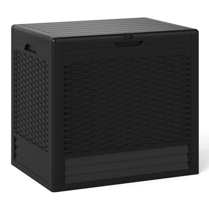 25 Gallon Outdoor Storage Box with Rattan Pattern by DirectDeals