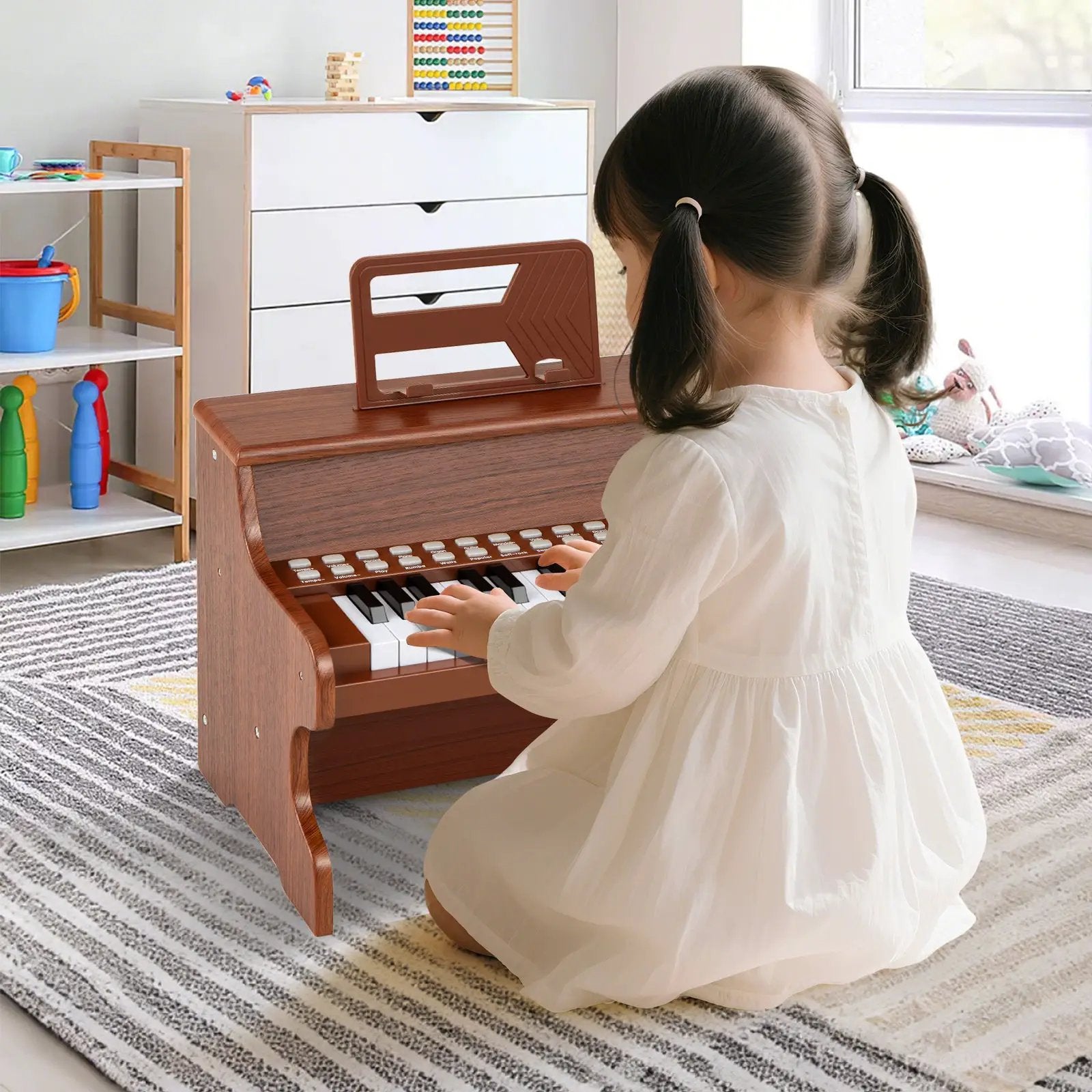25 Keys Kids Piano Keyboard with Adjustable Speed and Teaching Mode by DirectDeals