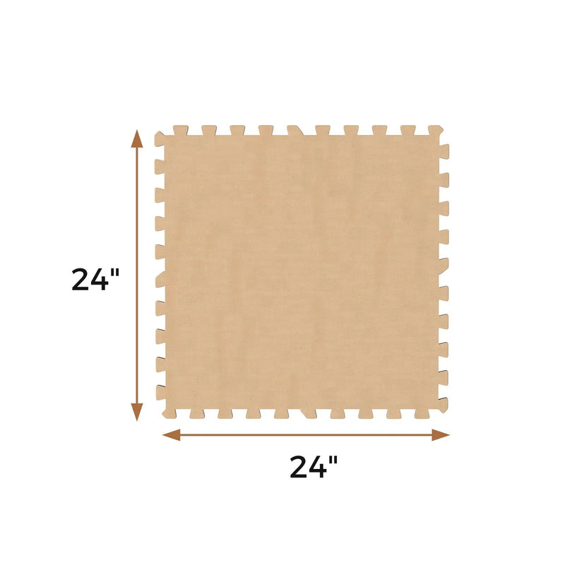 25 Pack-100 Sq.Ft. Foam Floor Tiles Interlocking Carpet Tiles with Edge Borders by DirectDeals