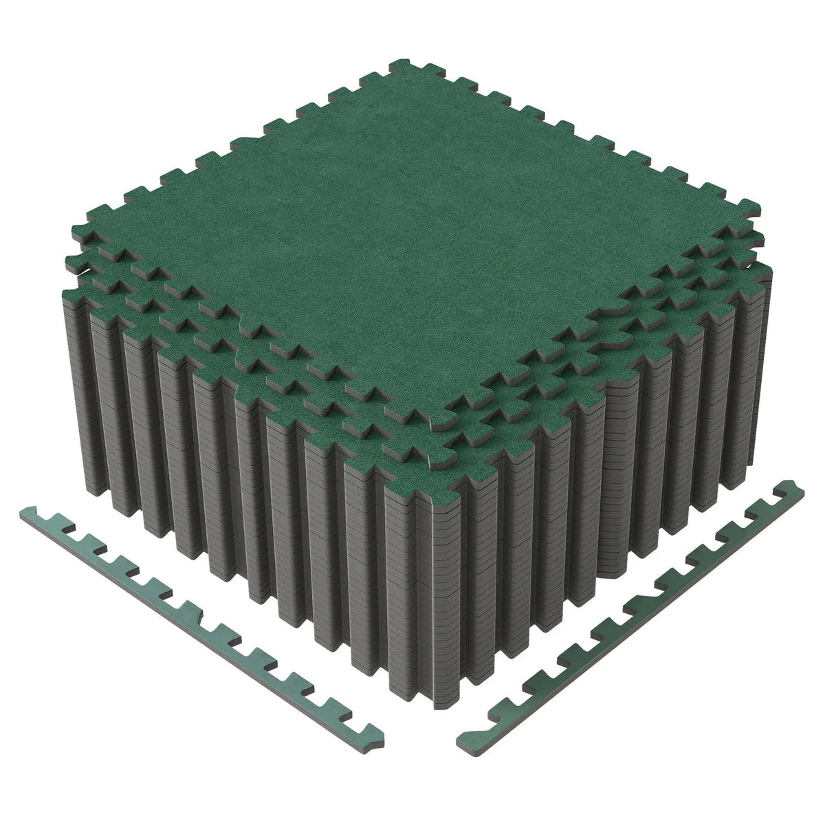 25 Pack-100 Sq.Ft. Foam Floor Tiles Interlocking Carpet Tiles with Edge Borders by DirectDeals