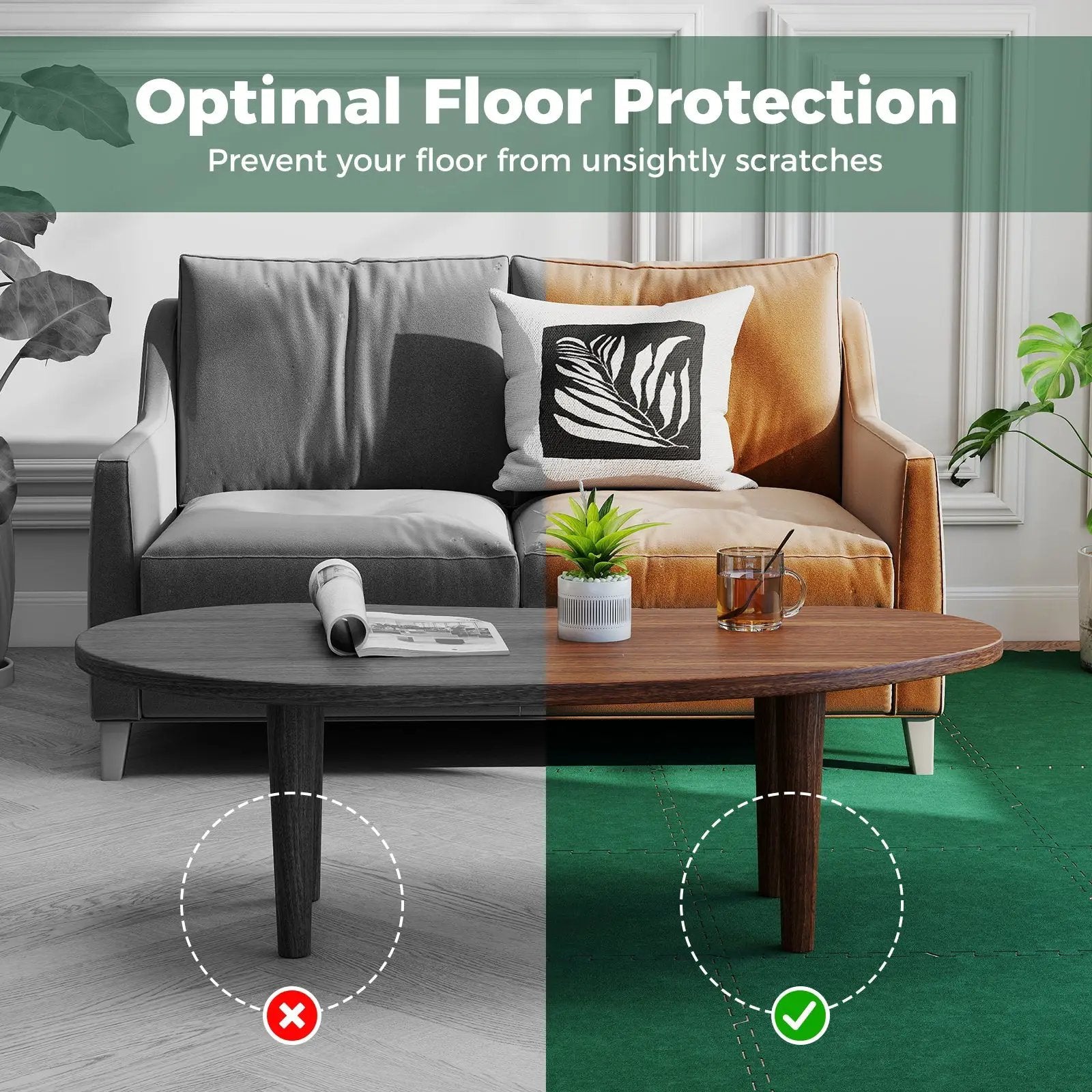 25 Pack-100 Sq.Ft. Foam Floor Tiles Interlocking Carpet Tiles with Edge Borders by DirectDeals