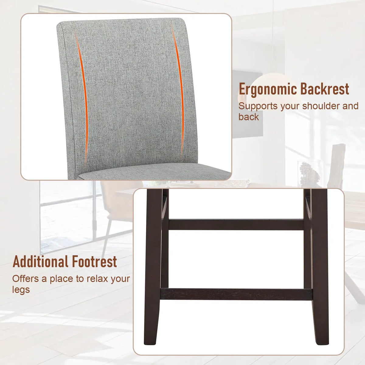 25 Inch Counter Height Set of 2 Bar Stools by DirectDeals