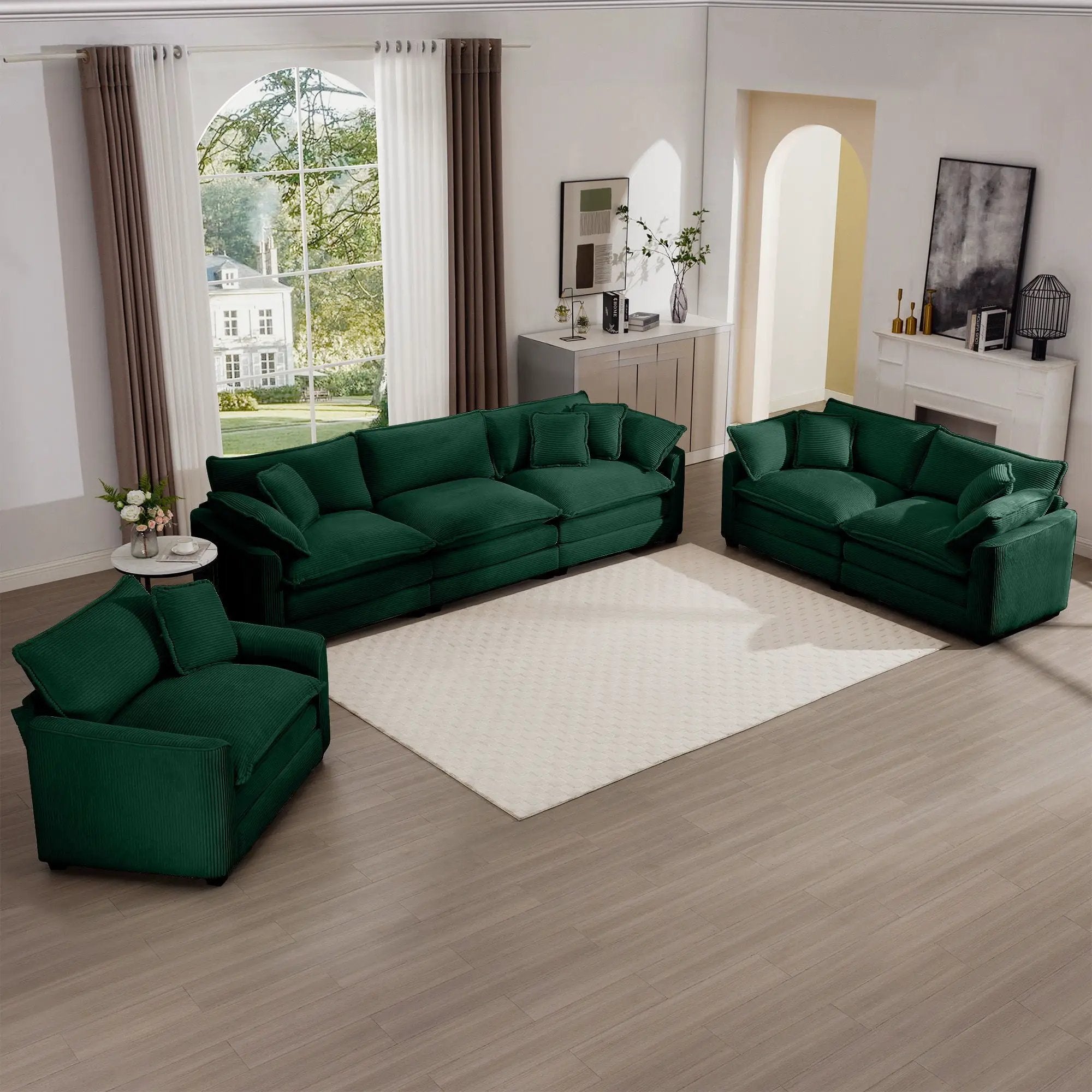 Elegant Oversized Sectional Sofa Set With Deep Seats And Flexible Layout by Unique Piece Furniture