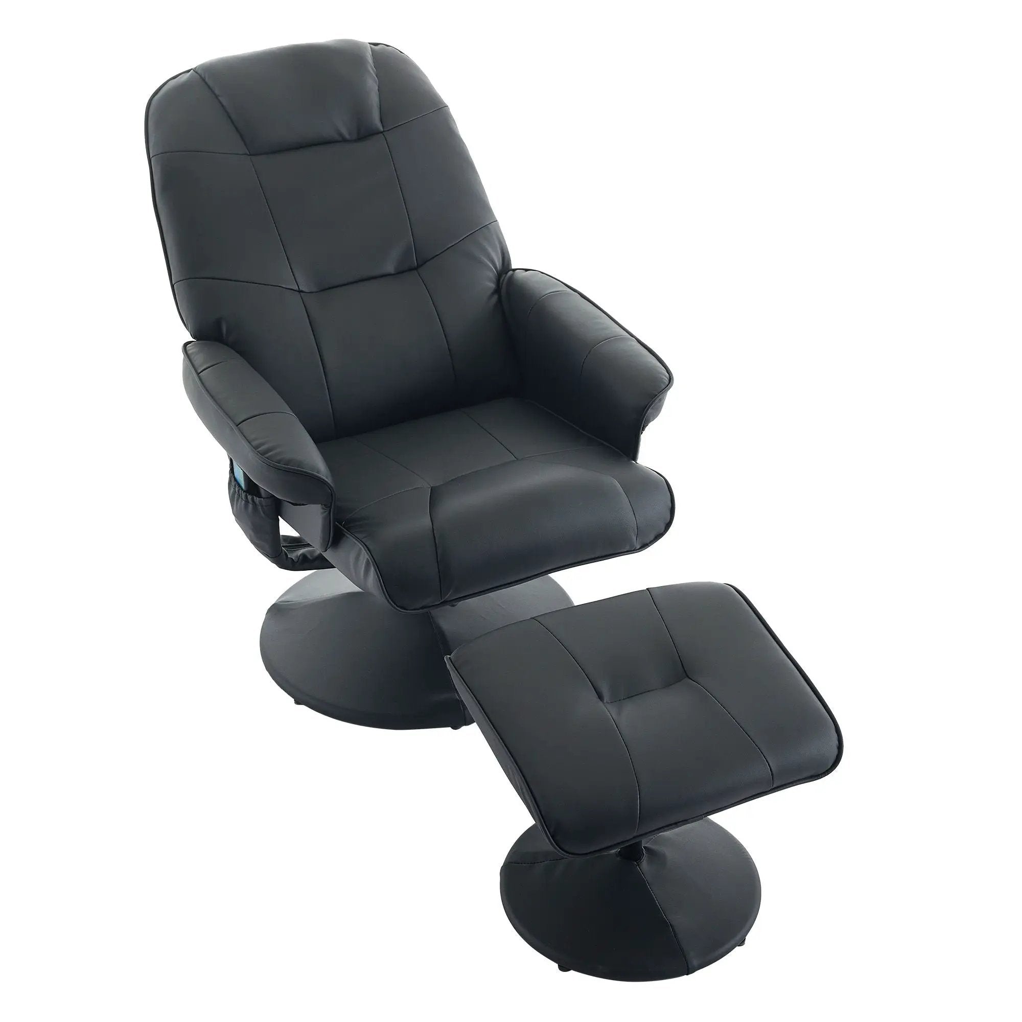 360° Swivel Reclining Chair With Wrapped Base, 5 Point Vibration Massage by HouseOfZazla