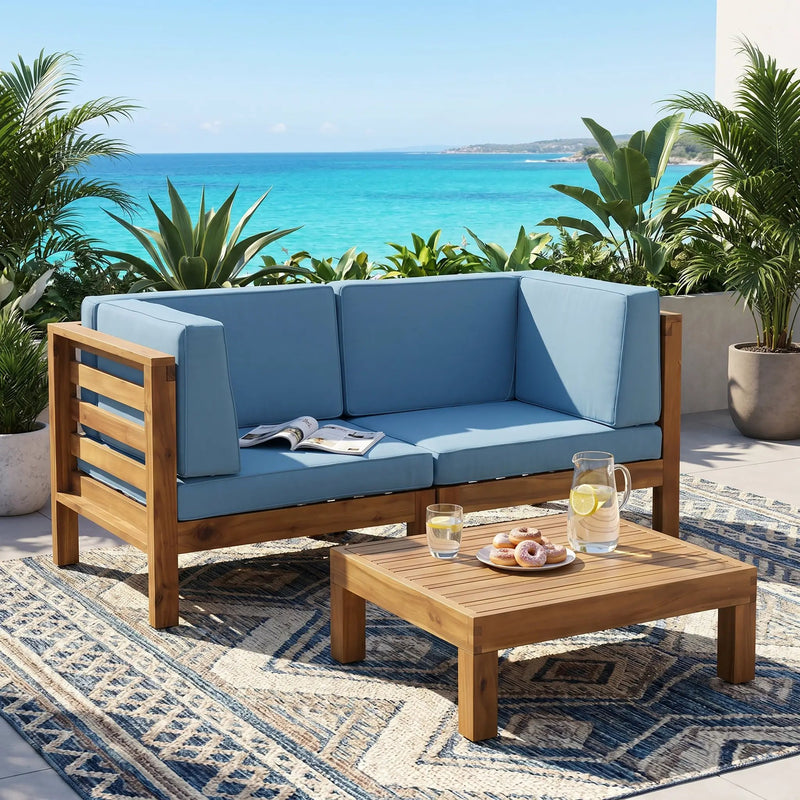 OANA 3-Piece Love Seat Set with Coffee Table by HouseOfZazla