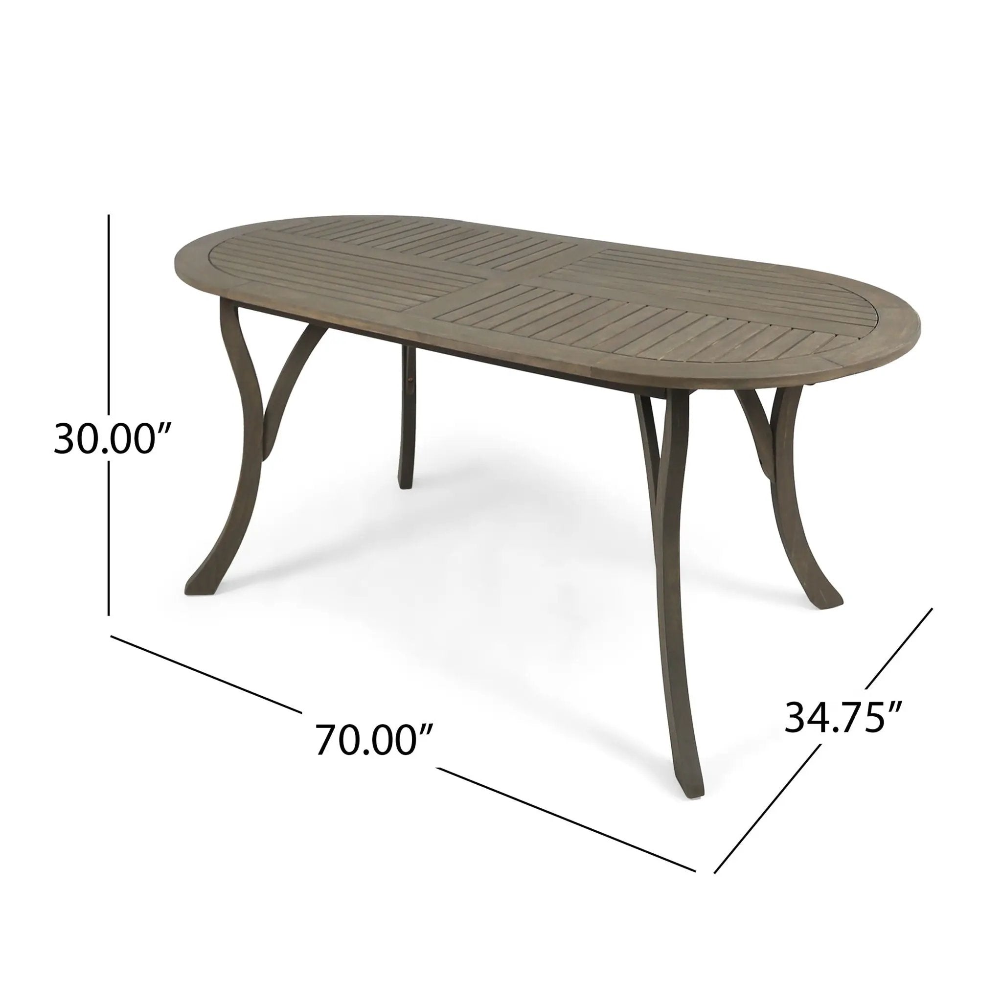 Outdoor Table With Smooth Lines, Slat Top by HouseOfZazla