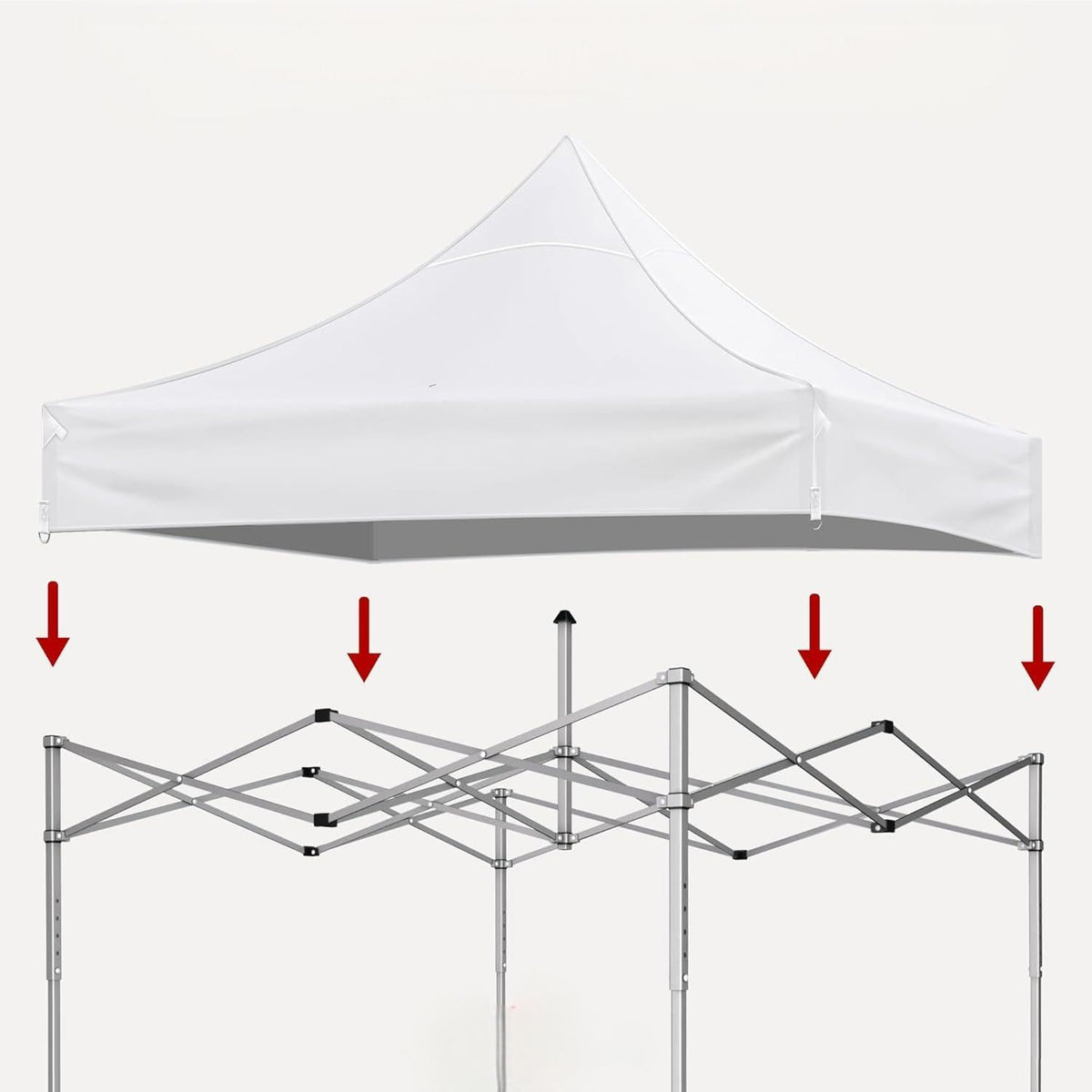 10'x10' Canopy Replacement Top with UPF 50+ Protection - White or Dark Gray, photo 5 of 8