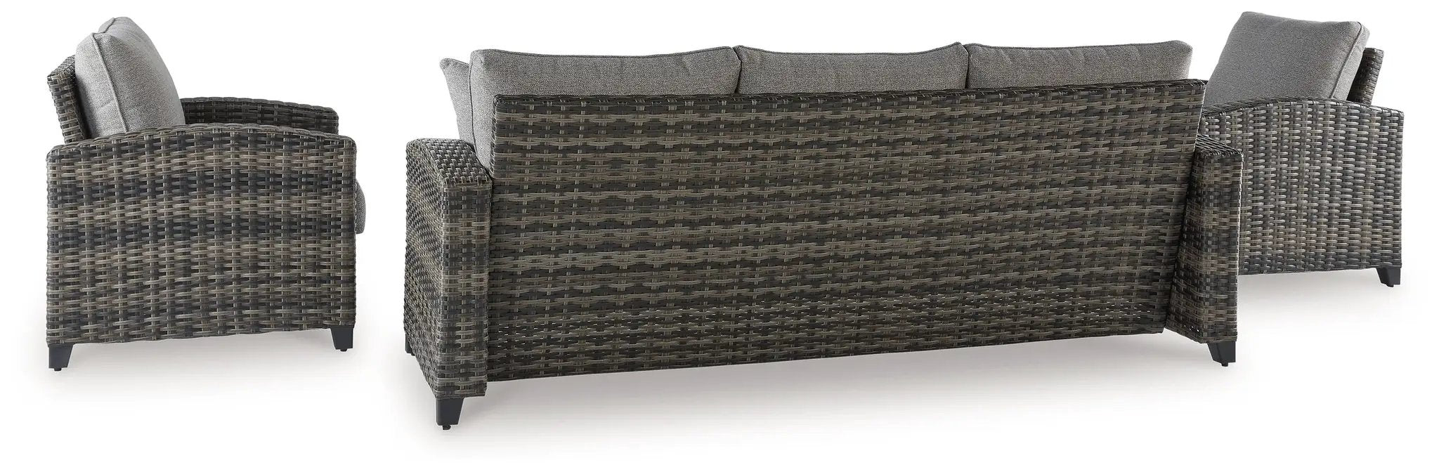 Oasis Court - Sofa, Chairs, Table Set (Set of 4) - Gray by Unique Piece Furniture