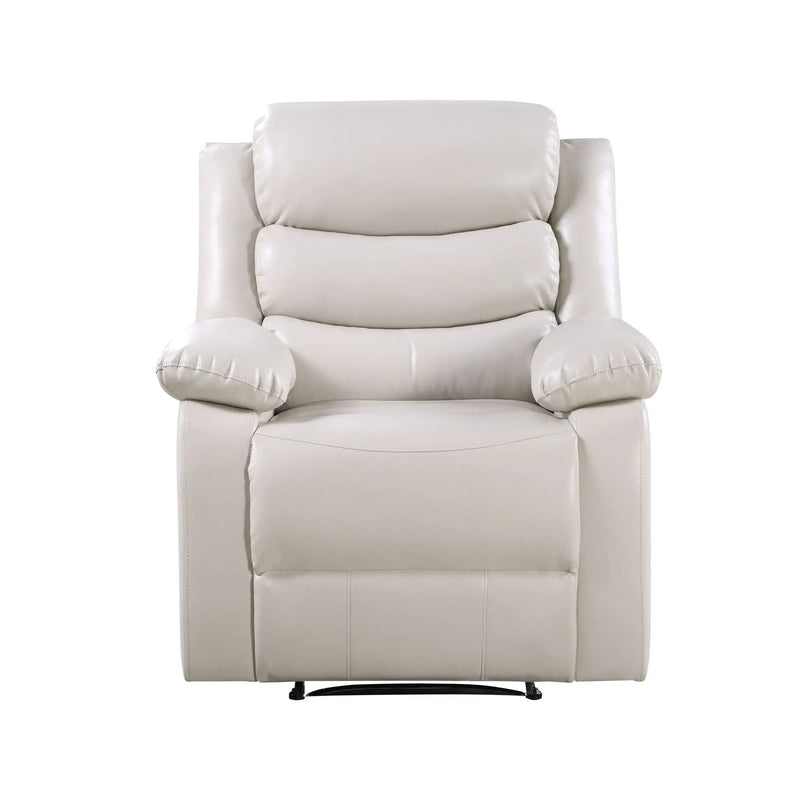 Eilbra - Synthetic Leather Power Motion Recliner - Beige by Unique Piece Furniture