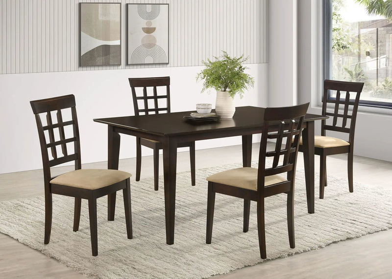 Gabriel 5-piece Rectangular 59-inch Dining Set Cappuccino by Unique Piece Furniture
