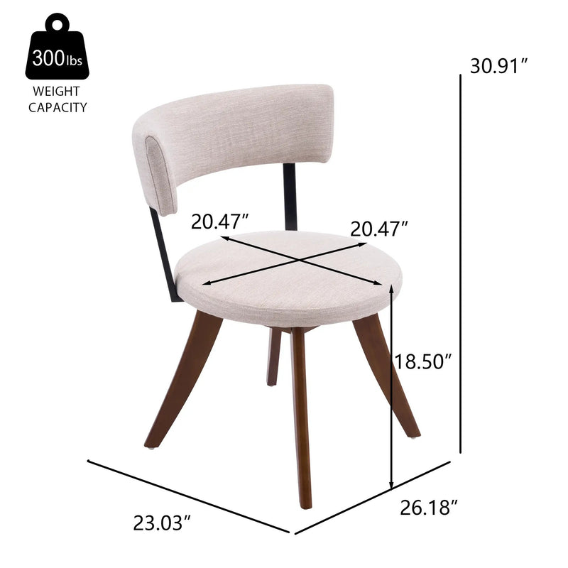 Modern Upholstered Dining Chairs with Curved Back by HouseOfZazla