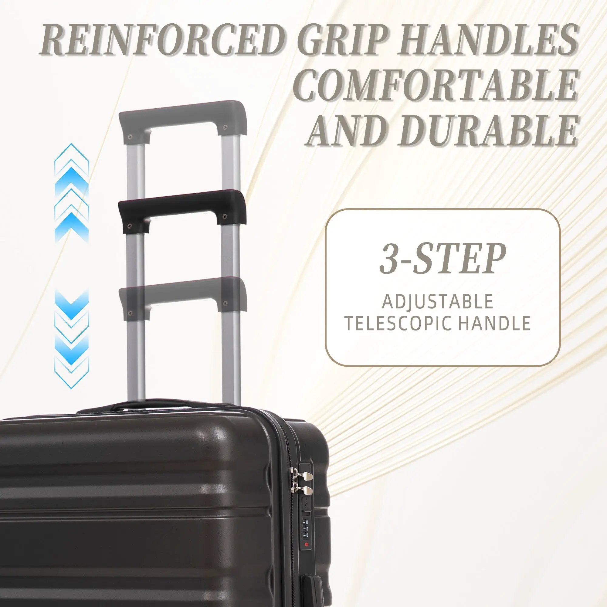 HIFINE TOURIST 20"/24"/28" 3-Piece Luggage Set in Dark Gray by HouseOfZazla