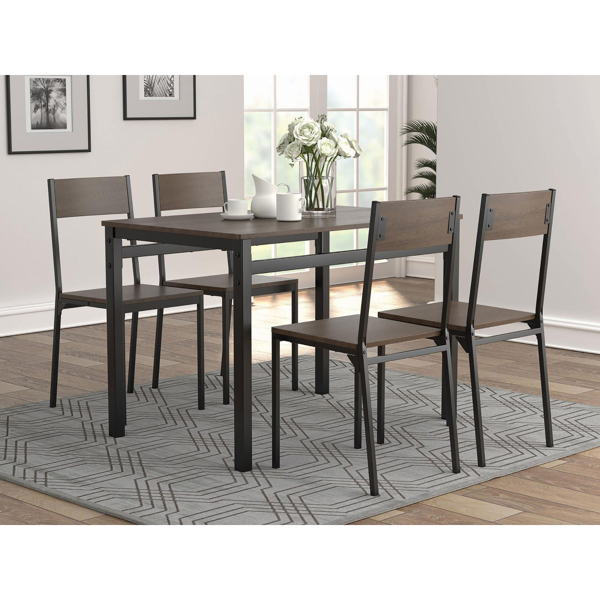 5 Piece Dining Set - Black by HouseOfZazla