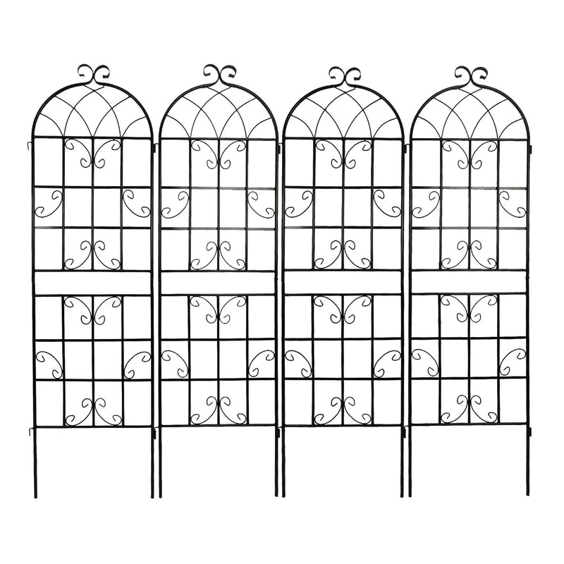 Metal Garden Rustproof Trellis For Climbing Plants Outdoor Flower Support by Unique Piece Furniture