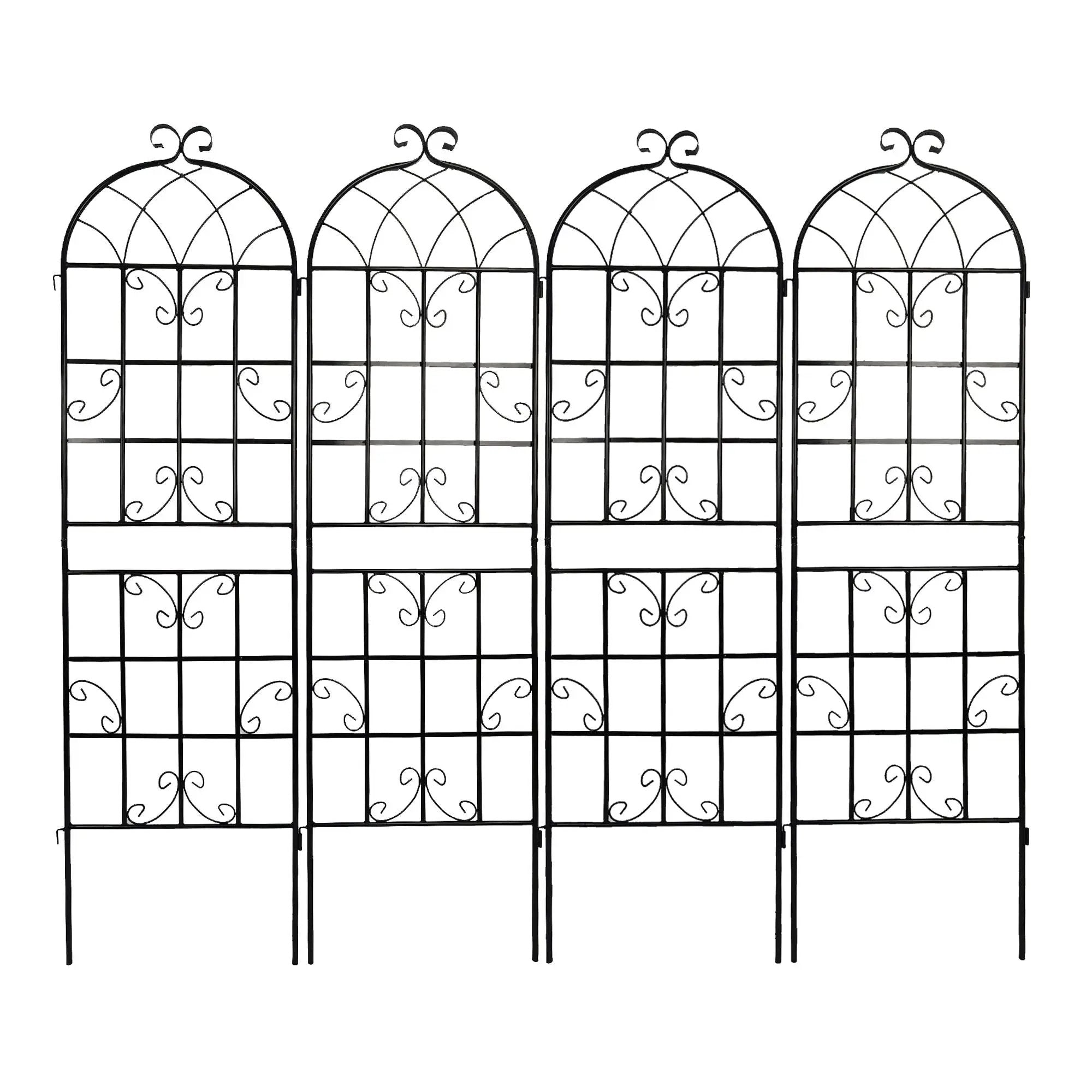 Metal Garden Rustproof Trellis For Climbing Plants Outdoor Flower Support by HouseOfZazla