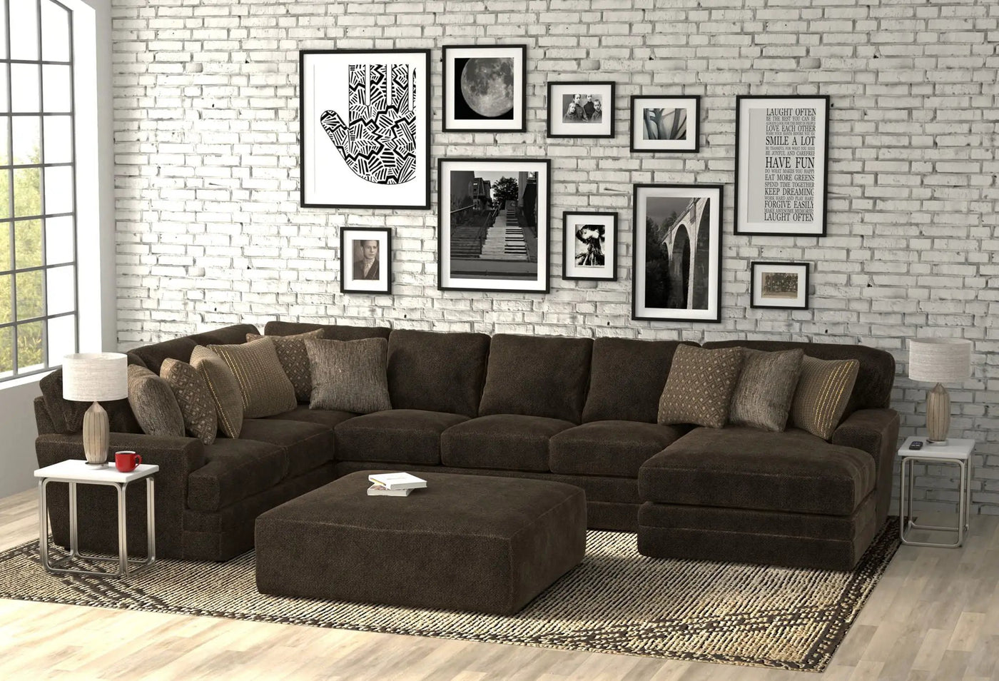 Mammoth - Sectional With Cocktail Ottoman by Unique Piece Furniture