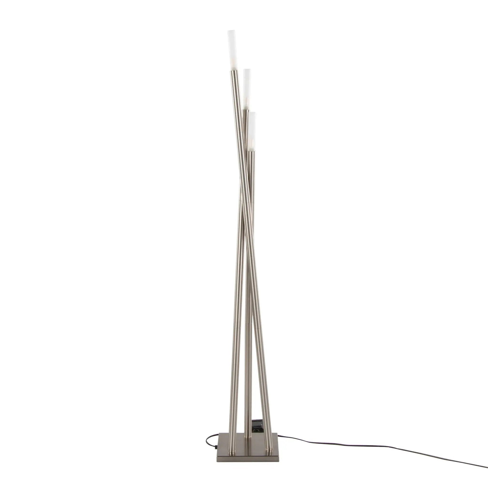 Icicle - Contemporary Floor Lamp - Nickel by HouseOfZazla