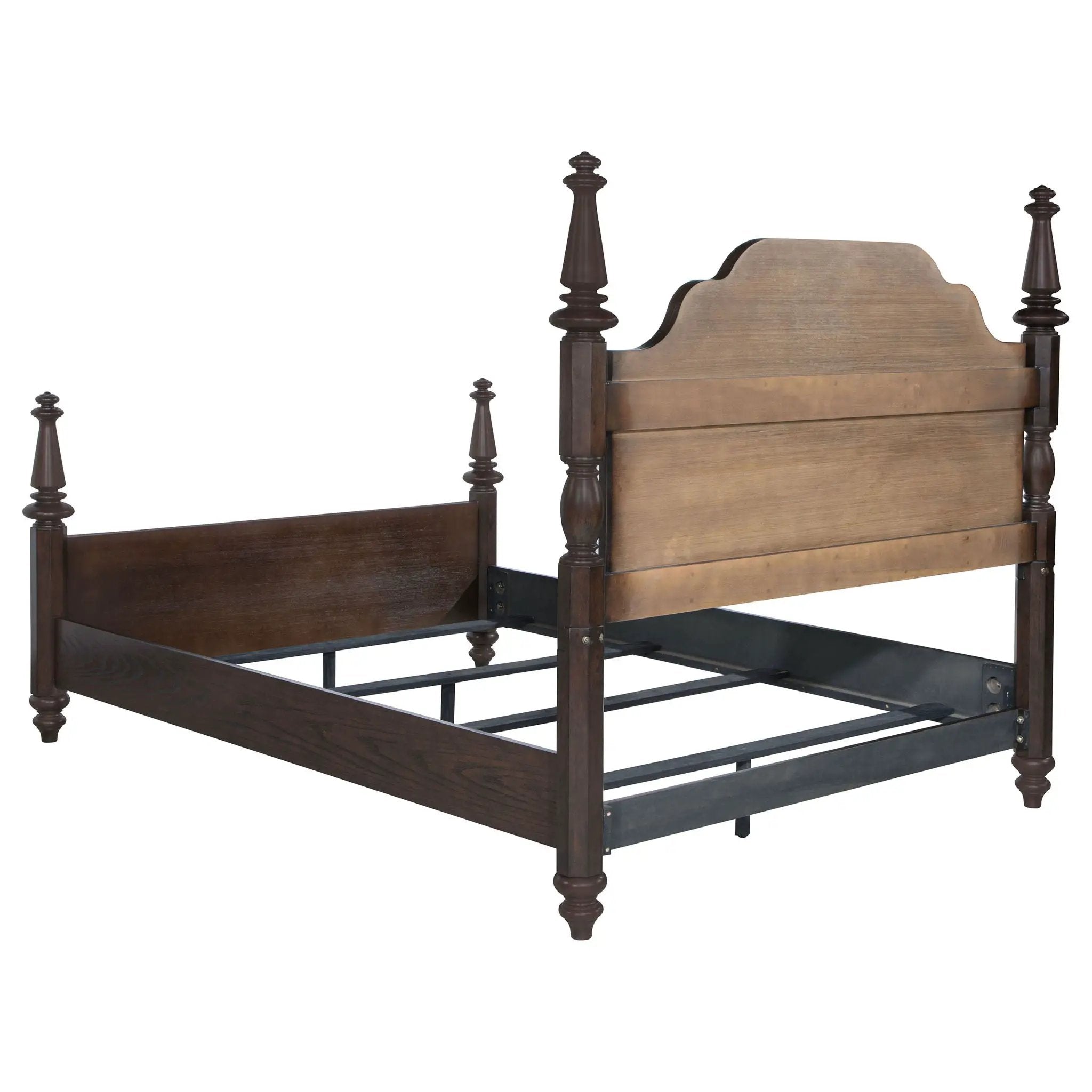 Andover 63-inch Four Poster California King Bed Dark Oak by Unique Piece Furniture