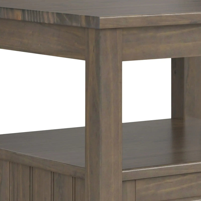 Lev - End Table With Bottom Drawer - Smoky Brown by Unique Piece Furniture