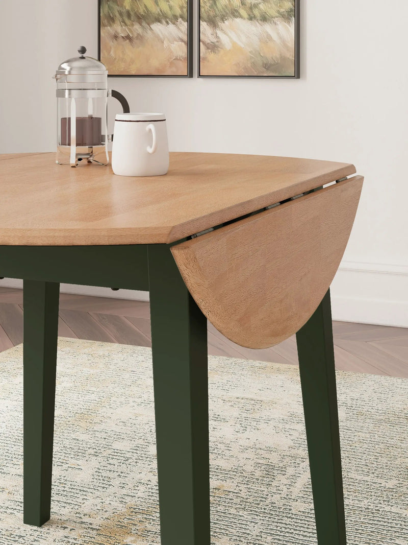 Gesthaven - Round Dining Room Drop Leaf Table by Unique Piece Furniture