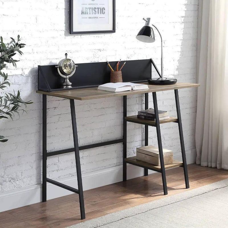 Garima - Writing Desk - Rustic Oak & Black by Unique Piece Furniture