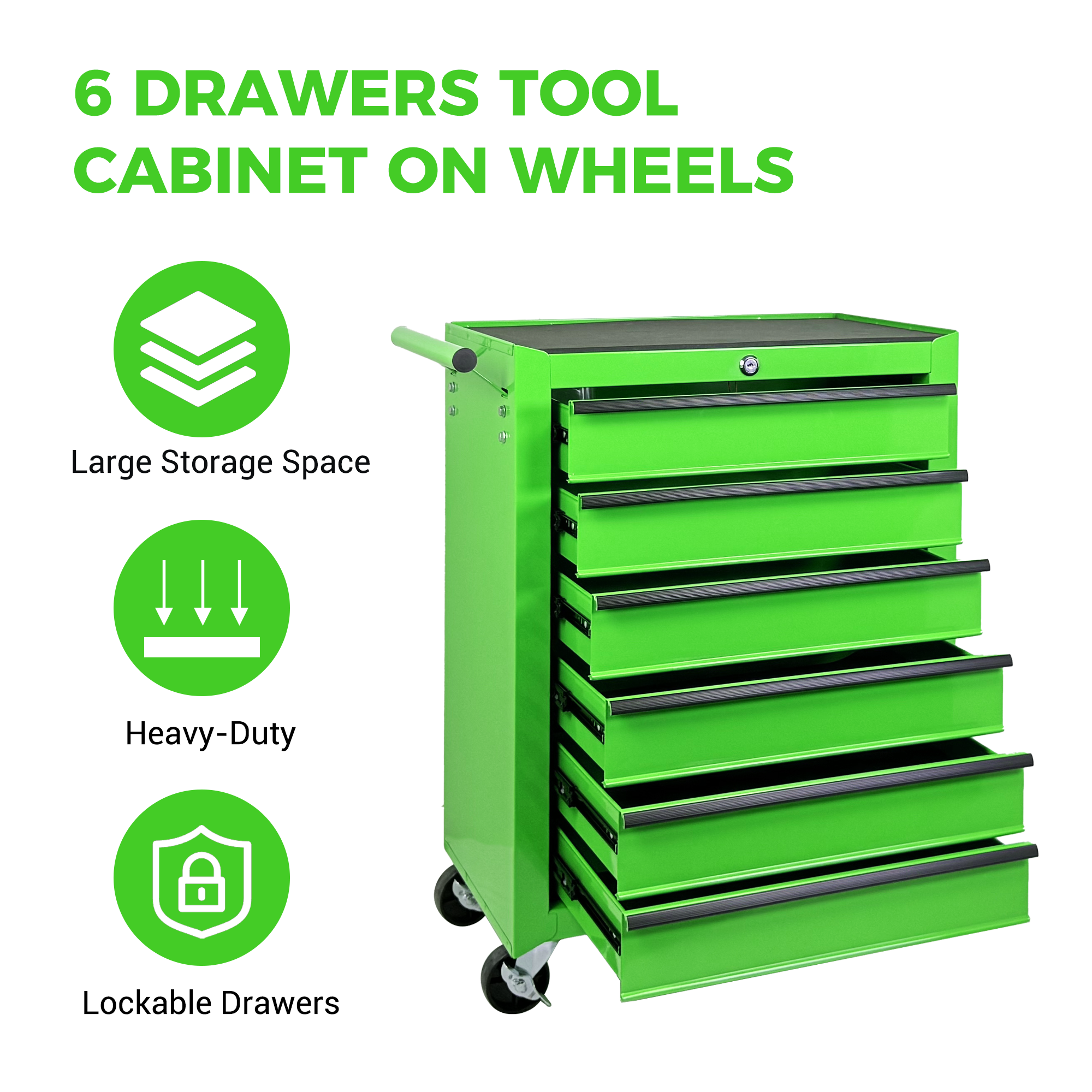 Rolling Metal Tool Chest with 6 Drawers by HouseOfZazla