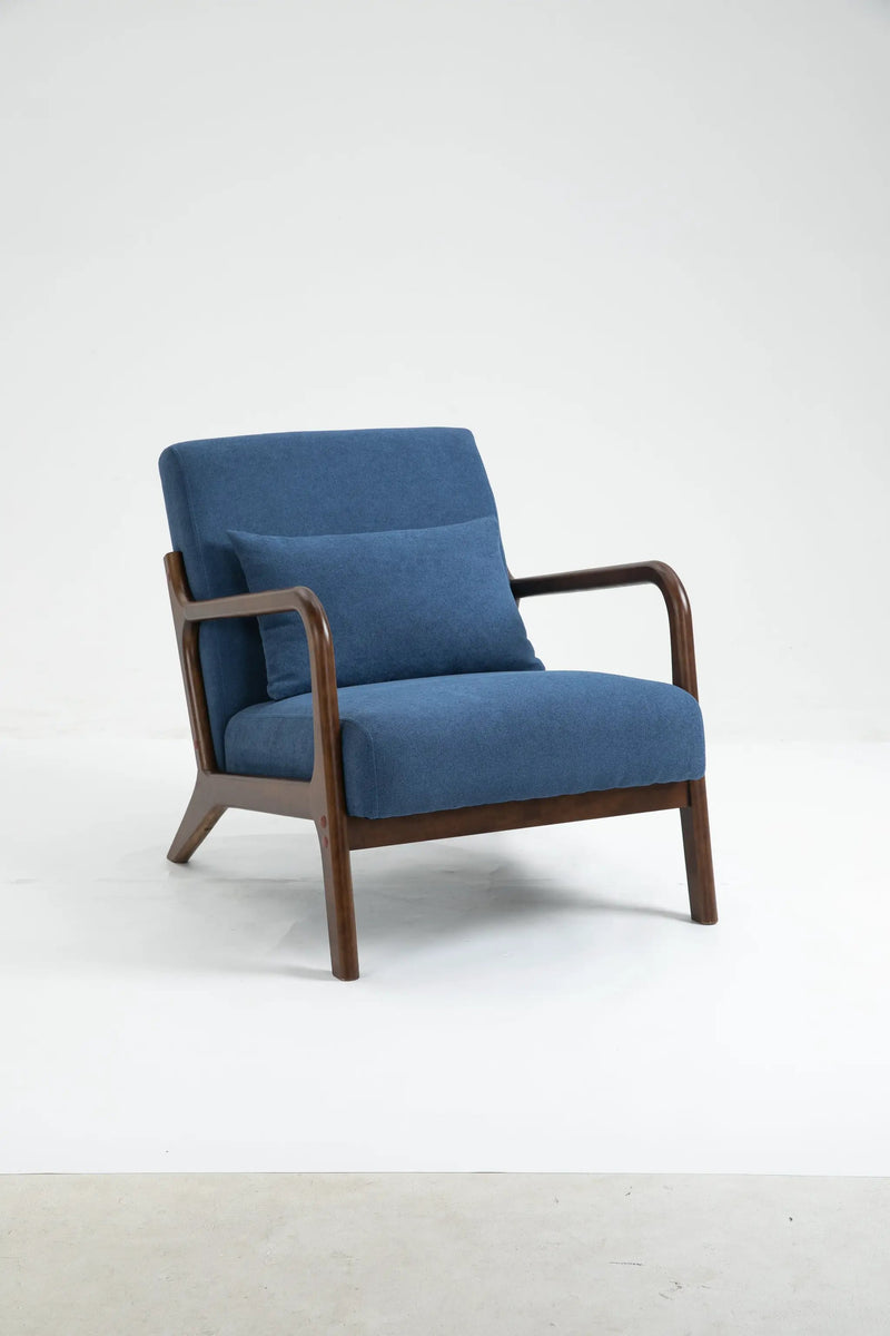 Mid Century Modern Accent Chair with Solid Wood Frame by HouseOfZazla