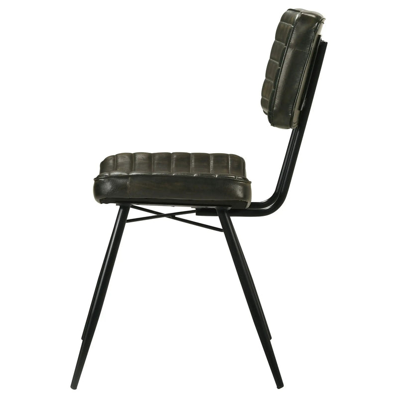 Misty Leather Upholstered Dining Chair Espresso (Set of 2) by Unique Piece Furniture