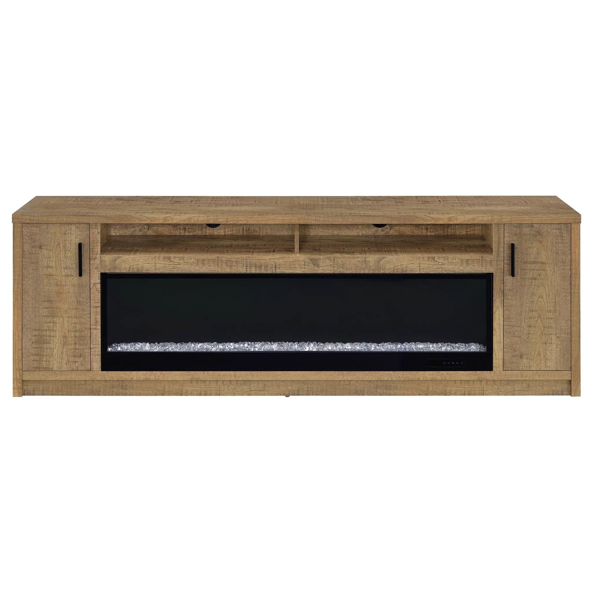 Eddy 79-inch 2-door TV Stand Fireplace Media Console Mango by Unique Piece Furniture