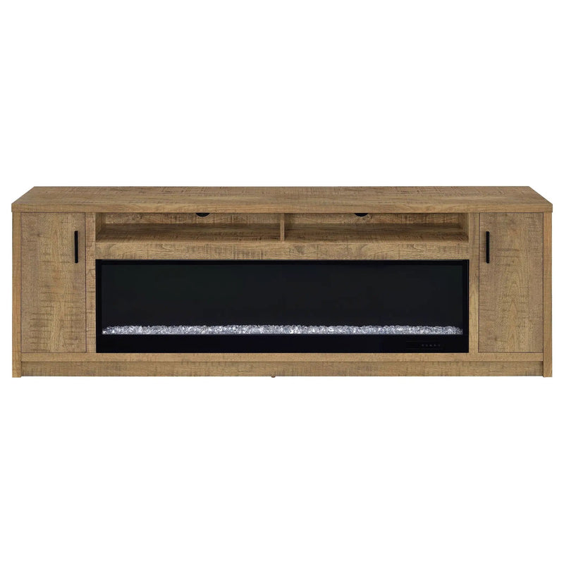 Eddy 79-inch 2-door TV Stand Fireplace Media Console Mango by Unique Piece Furniture