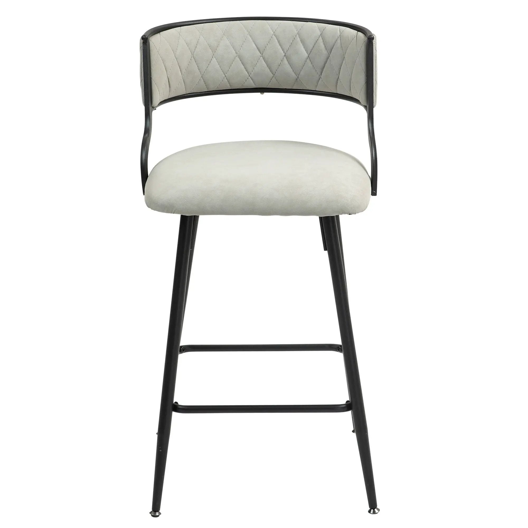 Counter Height Bar Stools With Powder Coating Base And Footrest (Set of 2) - by HouseOfZazla