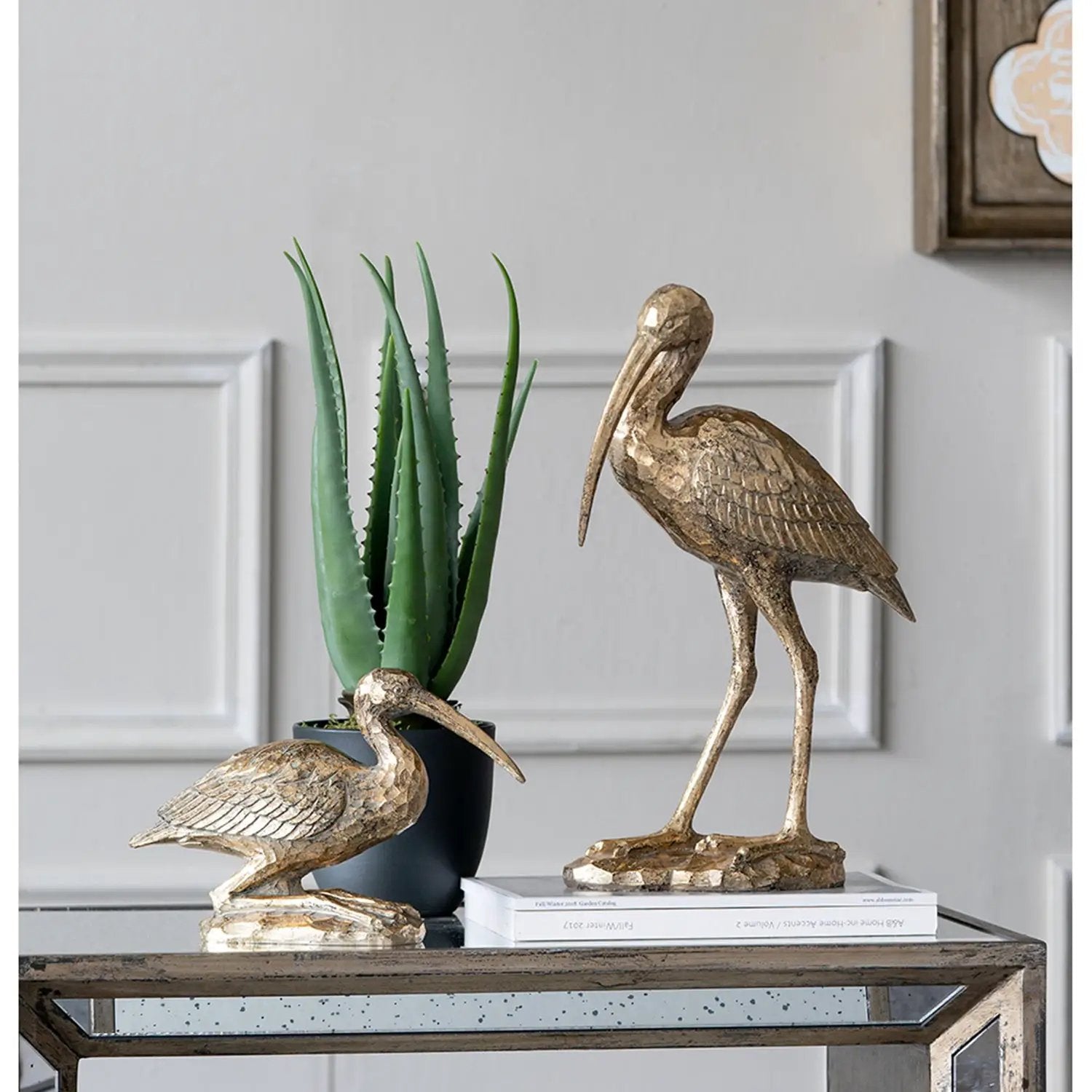 7.1x10.4x3" Kneeling Crane Figurine by HouseOfZazla
