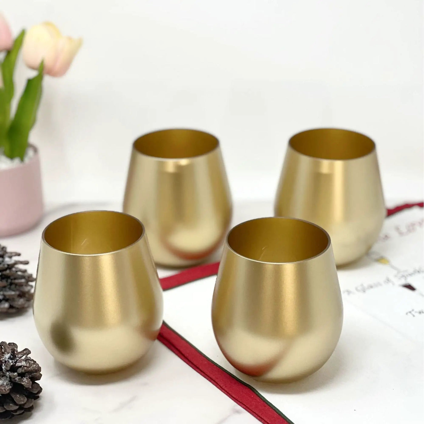 Leadingware Plastic Wine Glasses (Set of 4) by HouseOfZazla