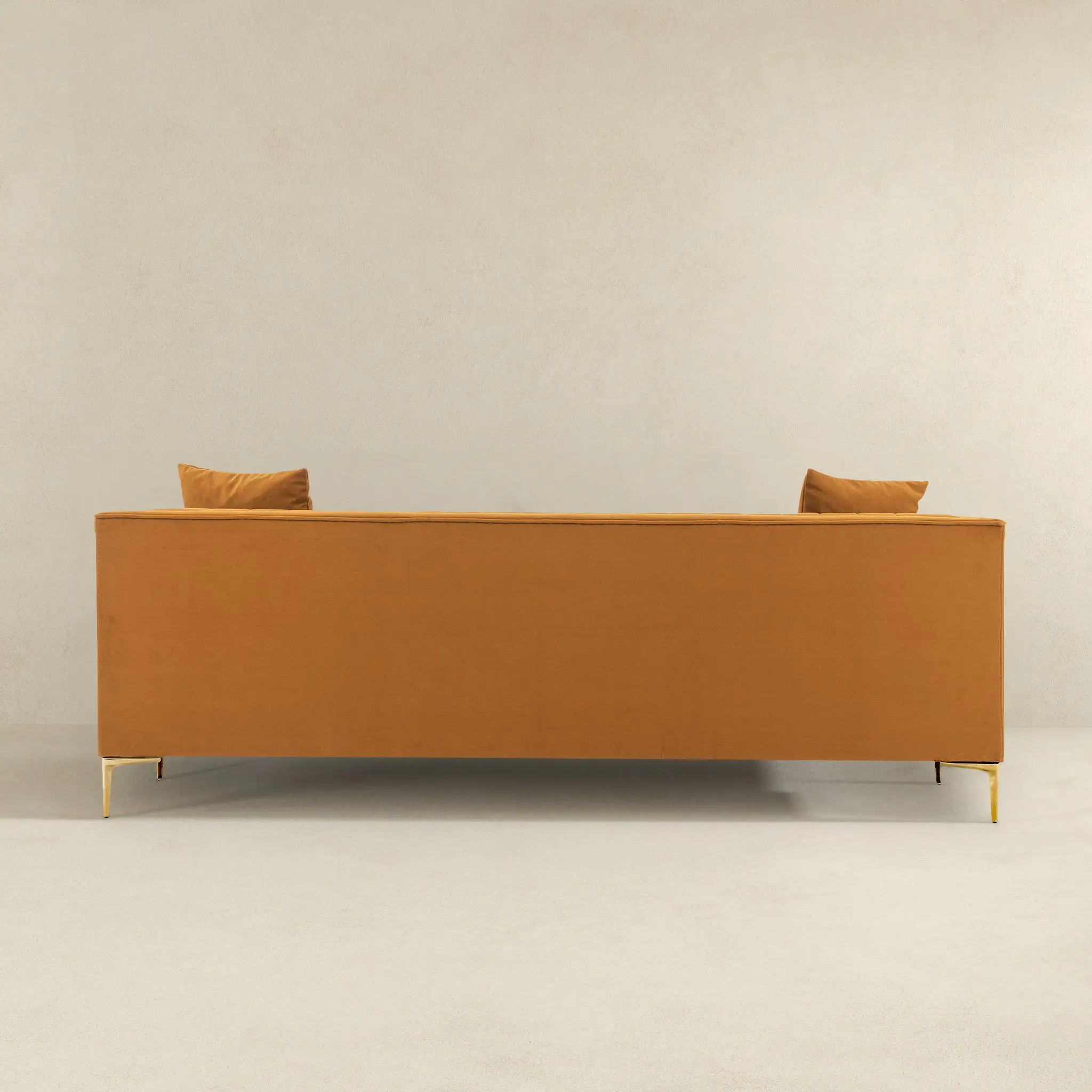 Angelina Sofa 91" (Cognac Velvet) by HouseOfZazla