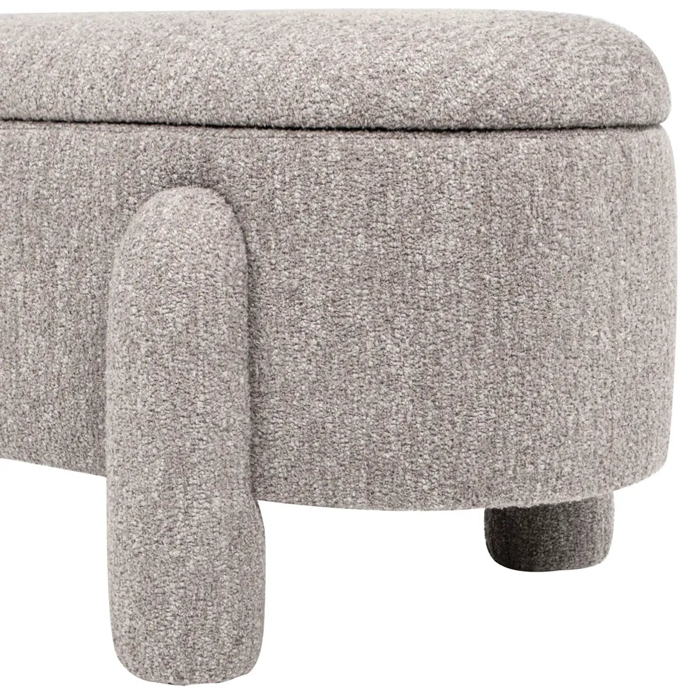 Hugo - Oval Fully Upholstered Storage Bench by Unique Piece Furniture