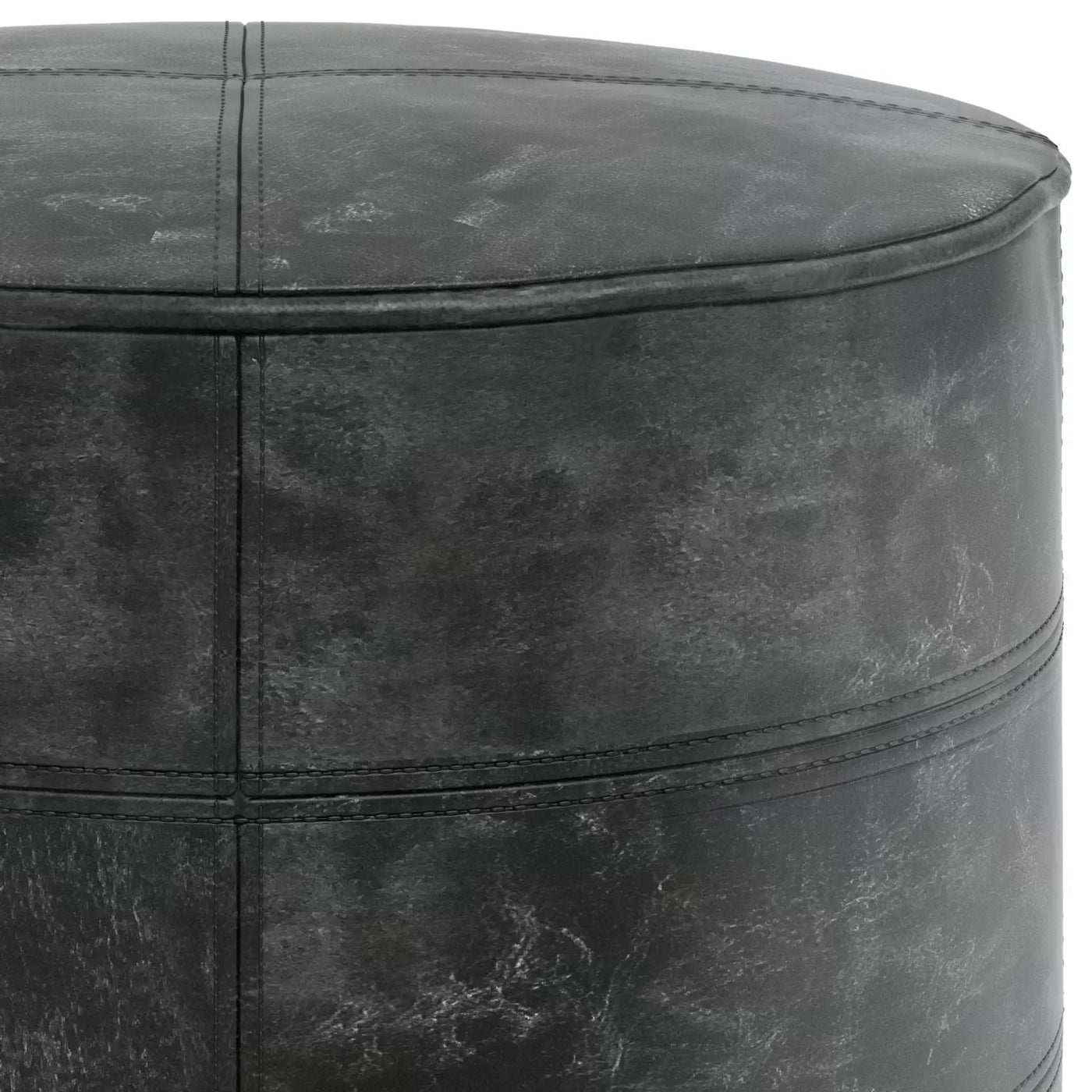 Connor - Handcrafted Round Pouf by HouseOfZazla
