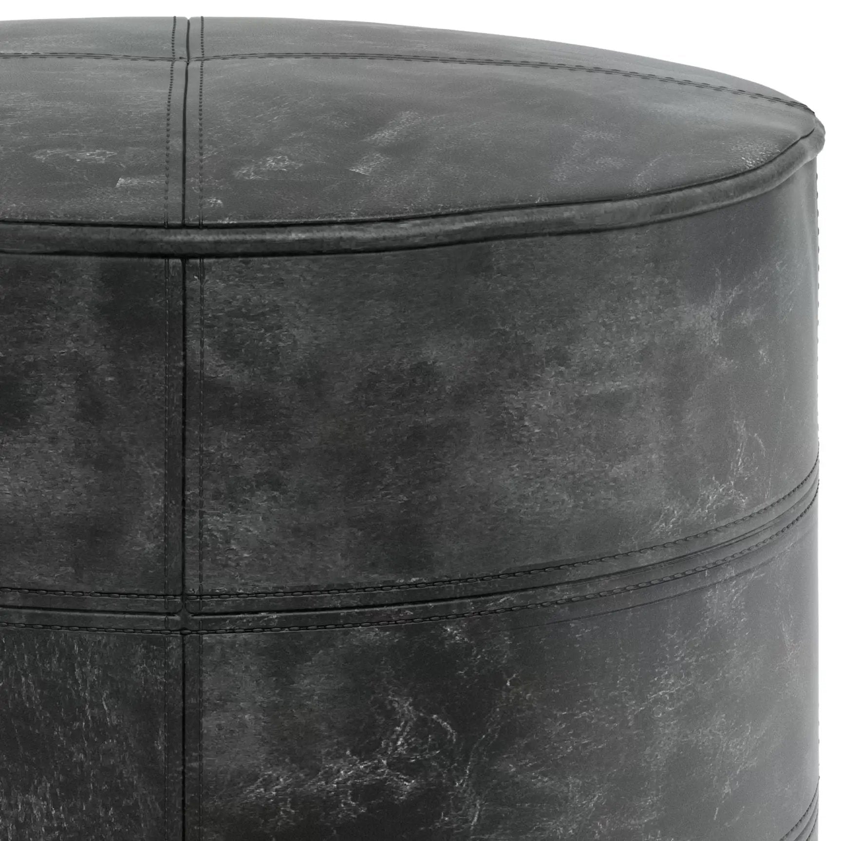 Connor - Handcrafted Round Pouf by Unique Piece Furniture