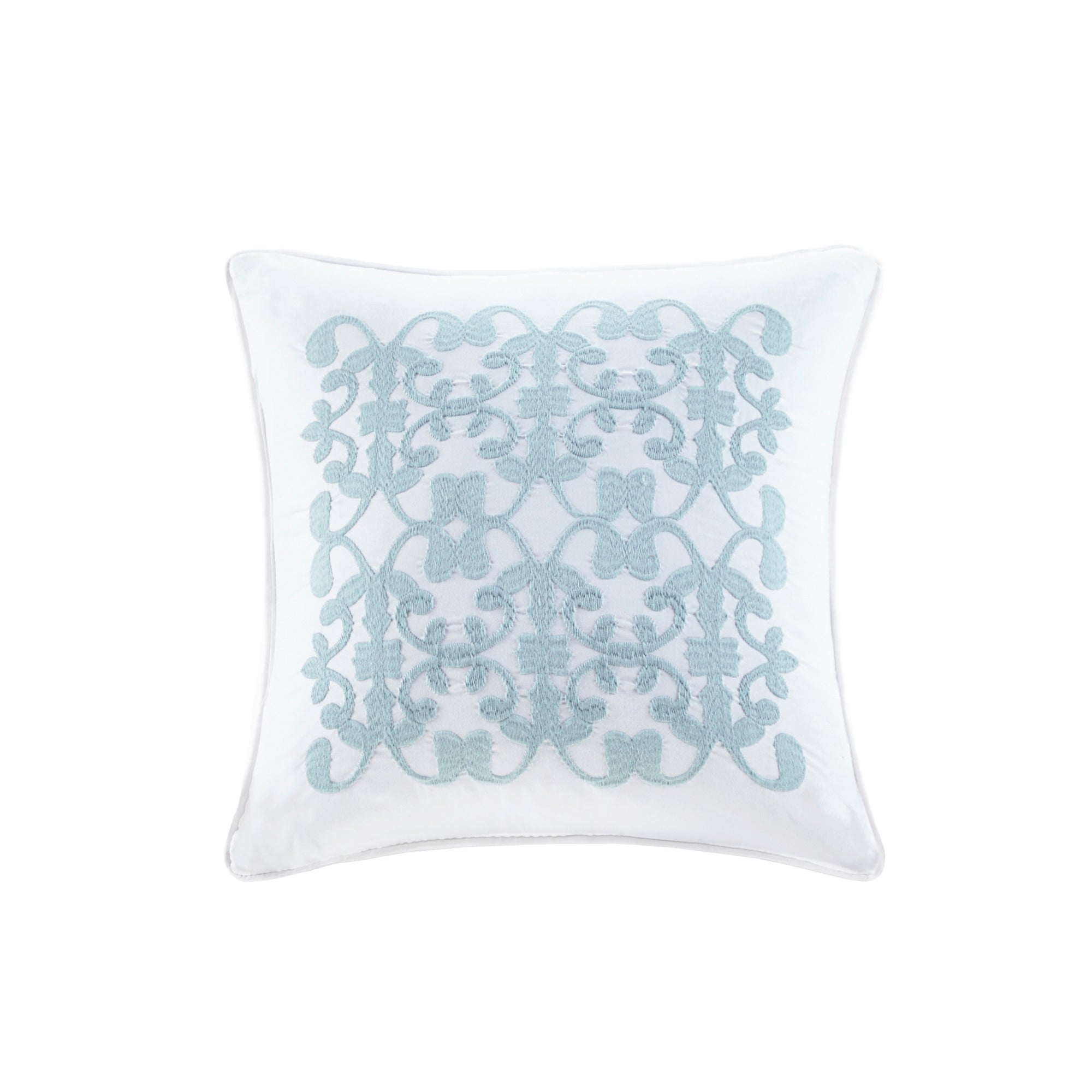 4 Piece Reversible Ruffle Quilt Set with Throw Pillow White King/Cal King by HouseOfZazla