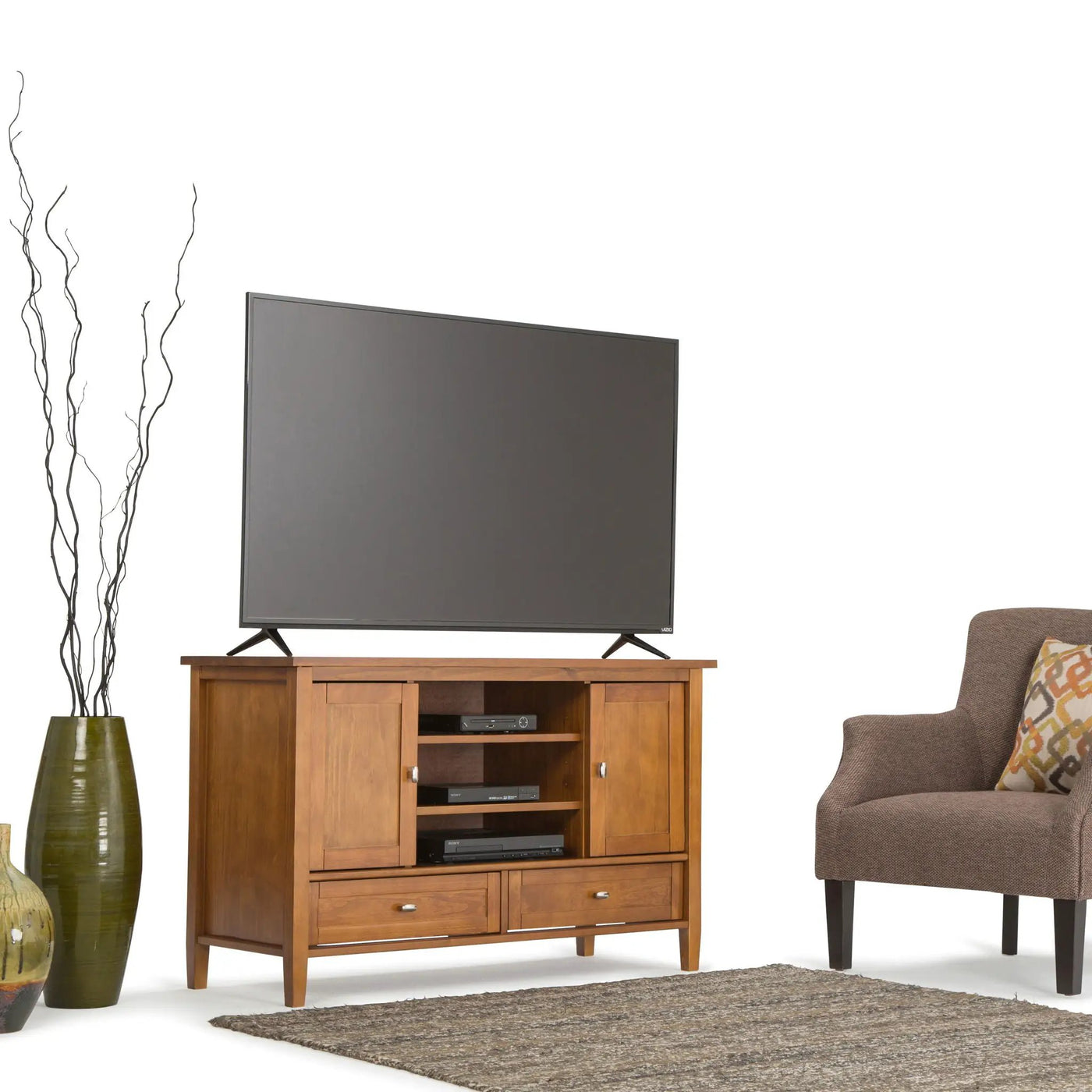 Warm Shaker - Transitional Style TV Media Stand by HouseOfZazla
