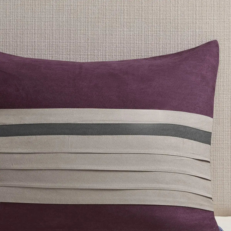 7 Piece Purple Faux Suede Comforter Set Full by HouseOfZazla