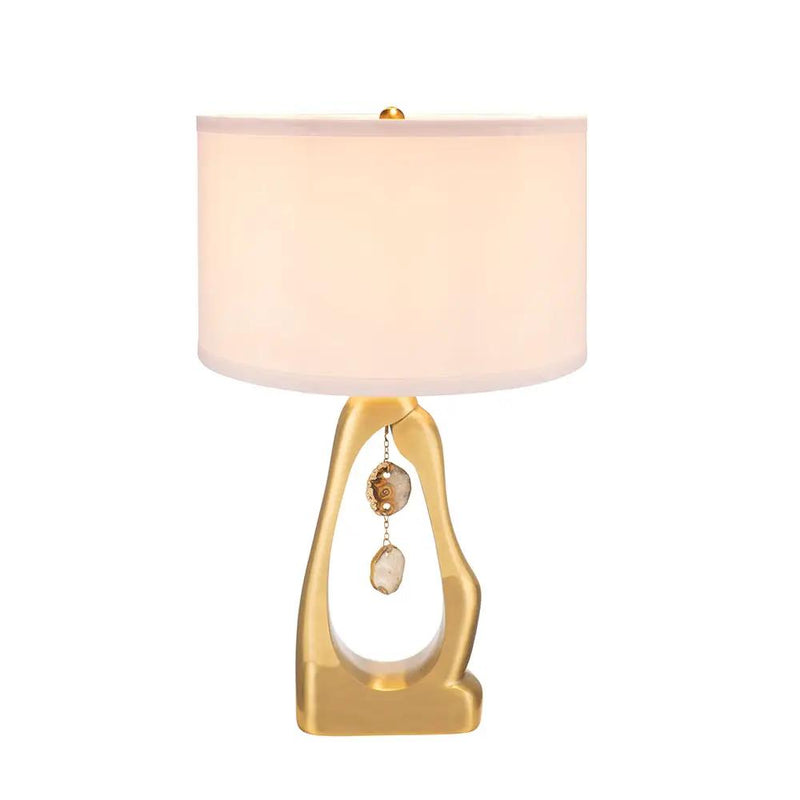 Geode-Inspired Gold Aluminum Table Lamp by HouseOfZazla