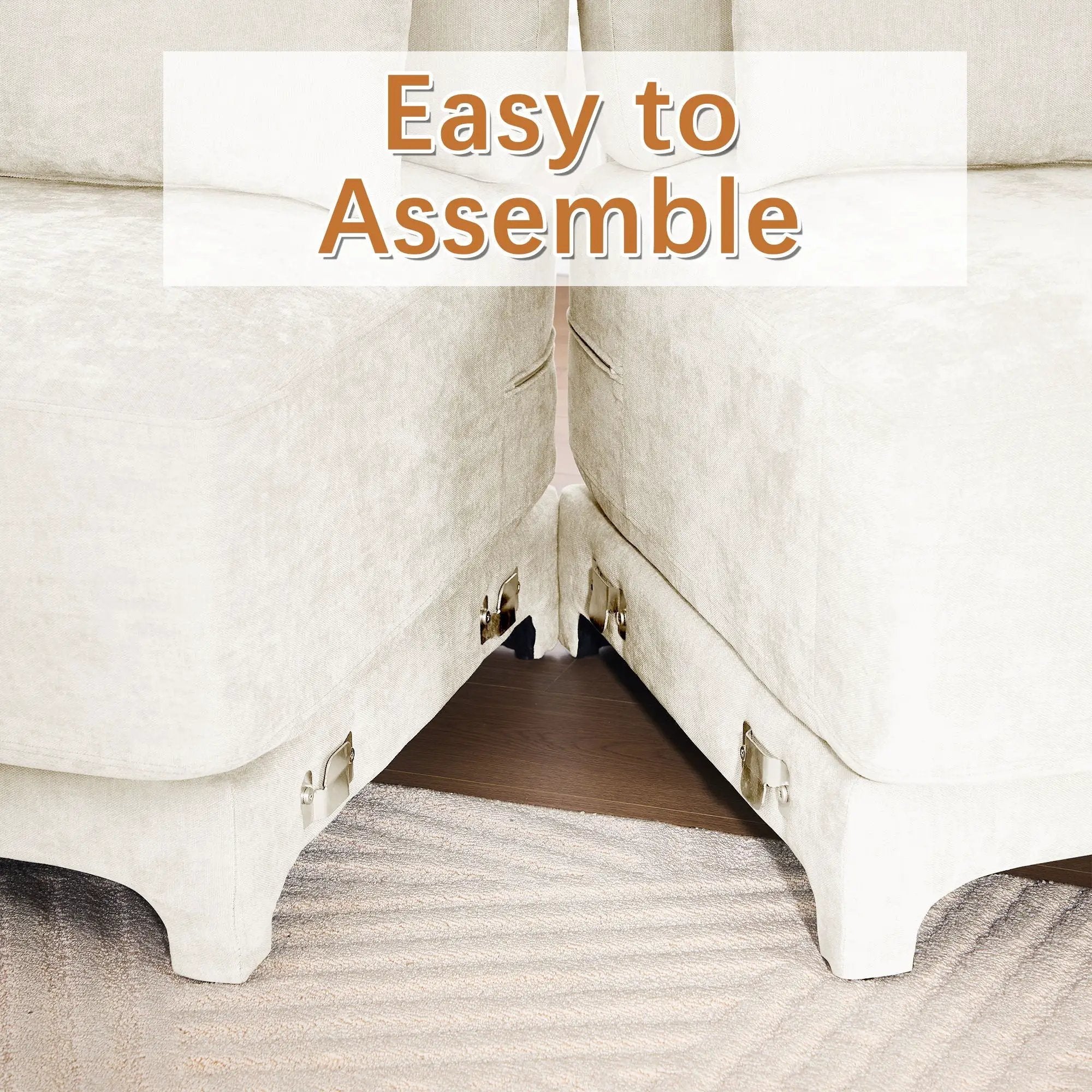 Stylish Sofa With Ottoman And Lumbar Pillows, Ergonomic Design by HouseOfZazla