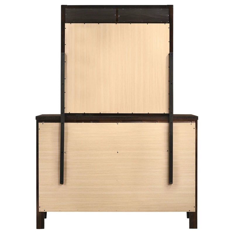 Carlton 6-drawer Dresser with Mirror Cappuccino by Unique Piece Furniture