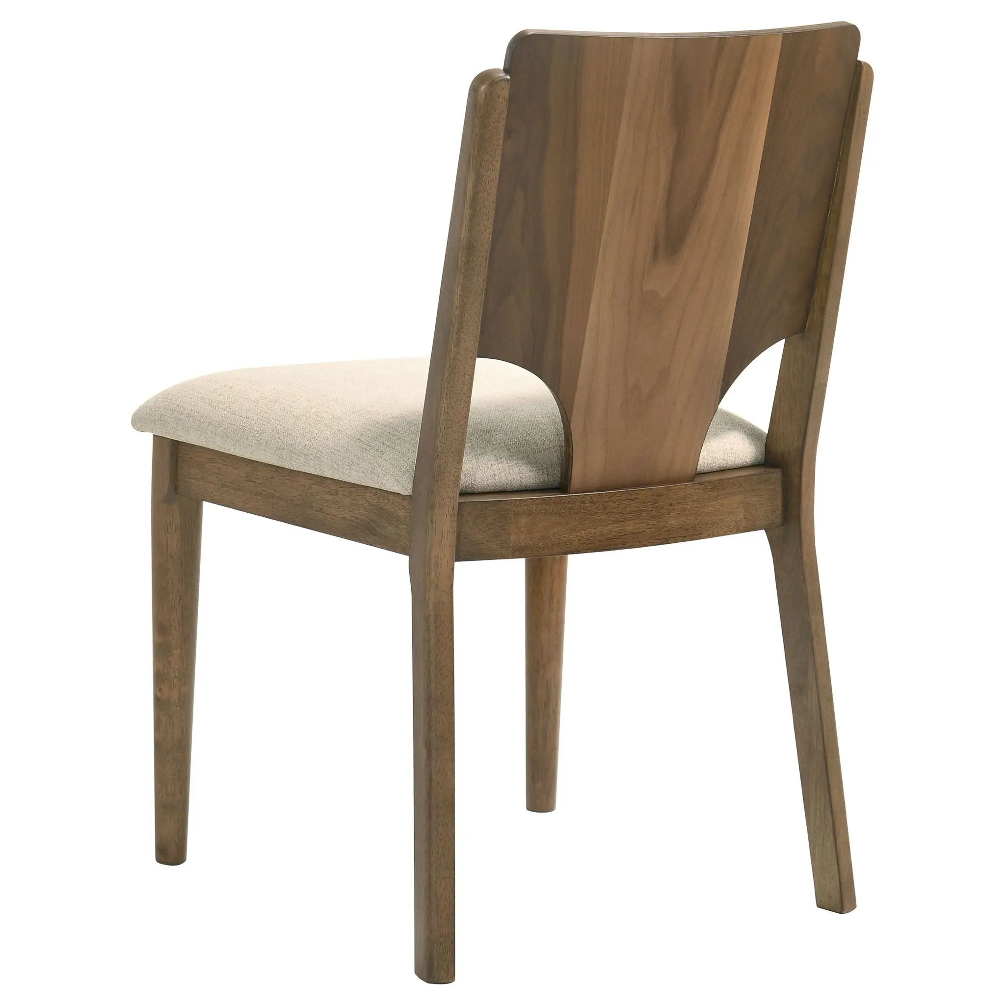 Crestmore Dining Chair Upholstered Seat Walnut (Set of 2) by Unique Piece Furniture