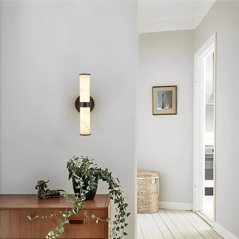 Resin Imitation Marble Texture Wall Light - Set of 2 by HouseOfZazla