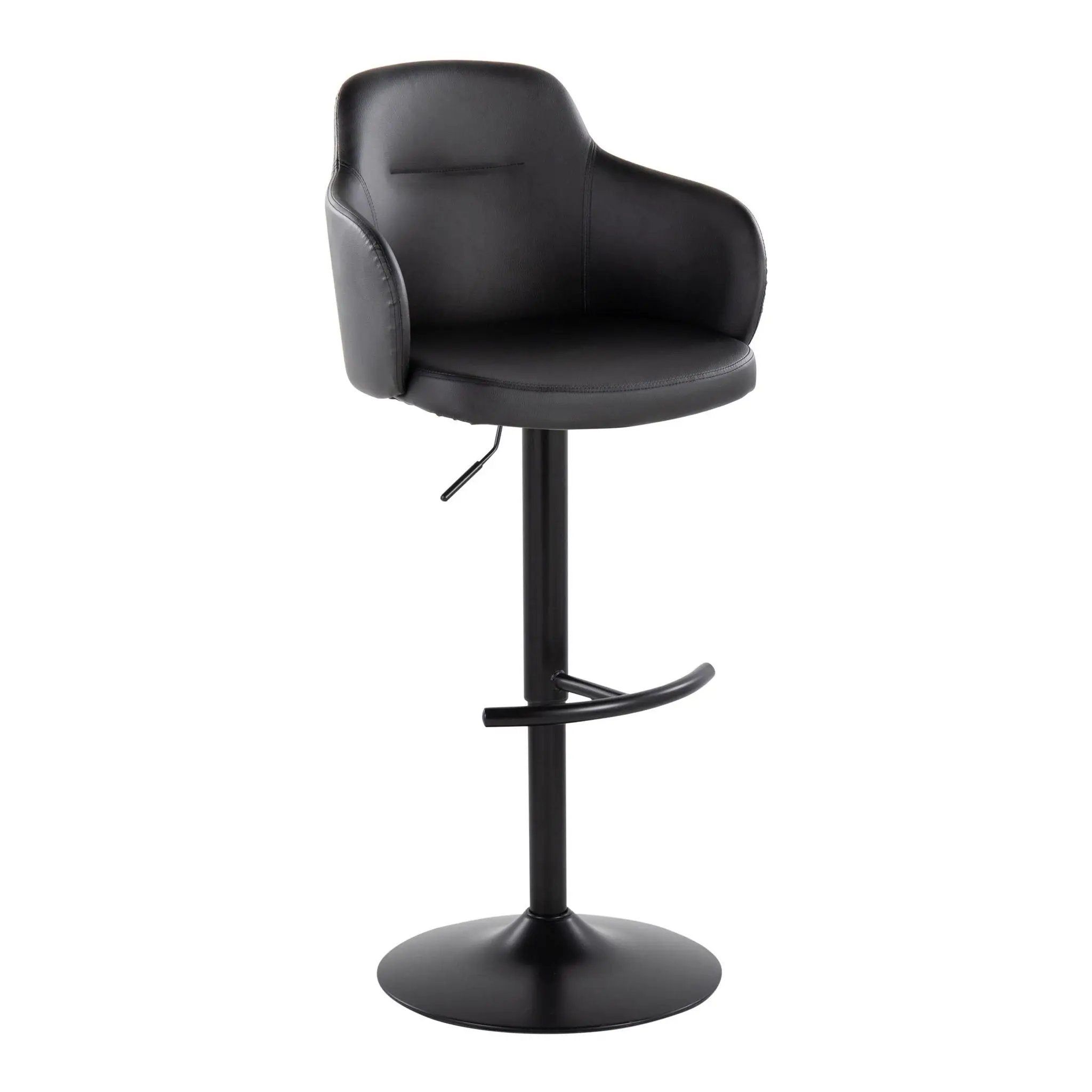 Boyne - Contemporary Adjustable Barstool With Swivel With Rounded T Footrest (Set of 2) by Unique Piece Furniture