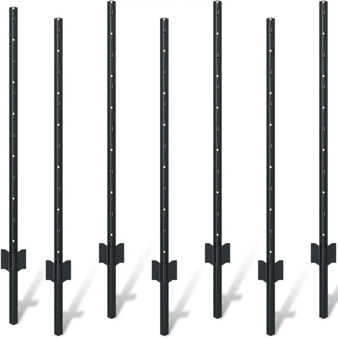 4 Foot U-Shaped Metal Garden Fence Posts Set for Wire Mesh Fencing by HouseOfZazla